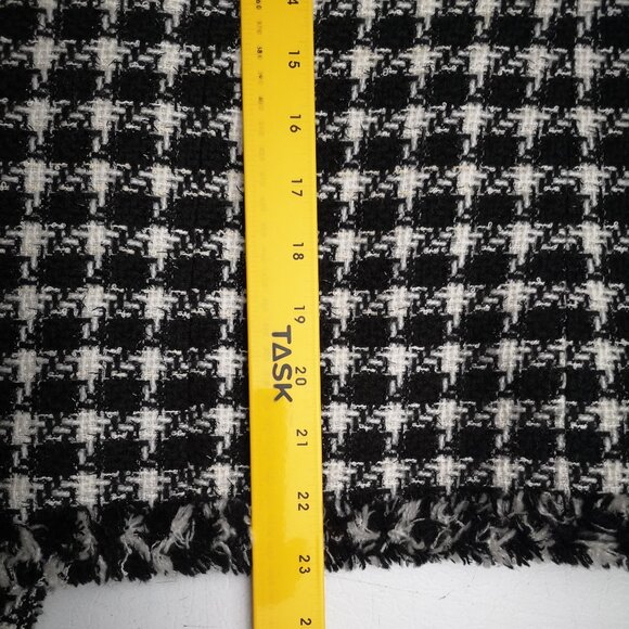 Denver Hayes Ladies Size XL Black & White Checkered Lined Fringed Blazer - Picture 10 of 10